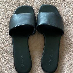 Vince Black Leather Sandals